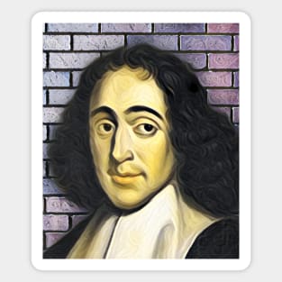 Baruch Spinoza Yellow Portrait | Baruch Spinoza Artwork 8 Magnet